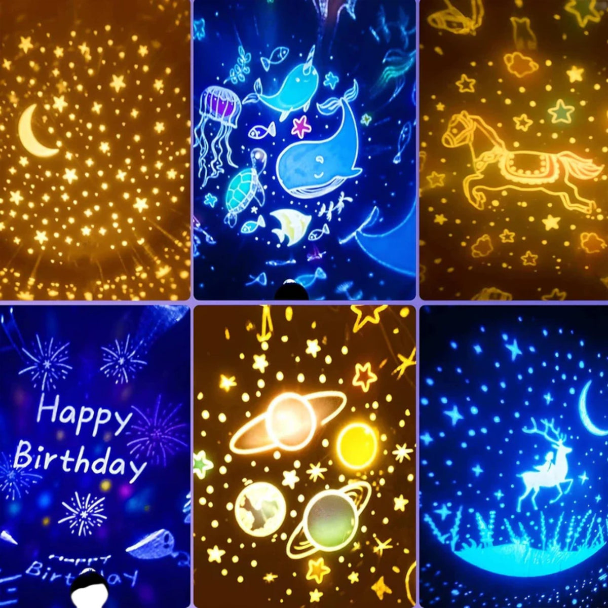 Veilleuse projection tournante