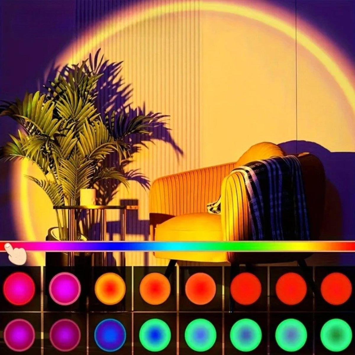 Veilleuse projection coucher de soleil