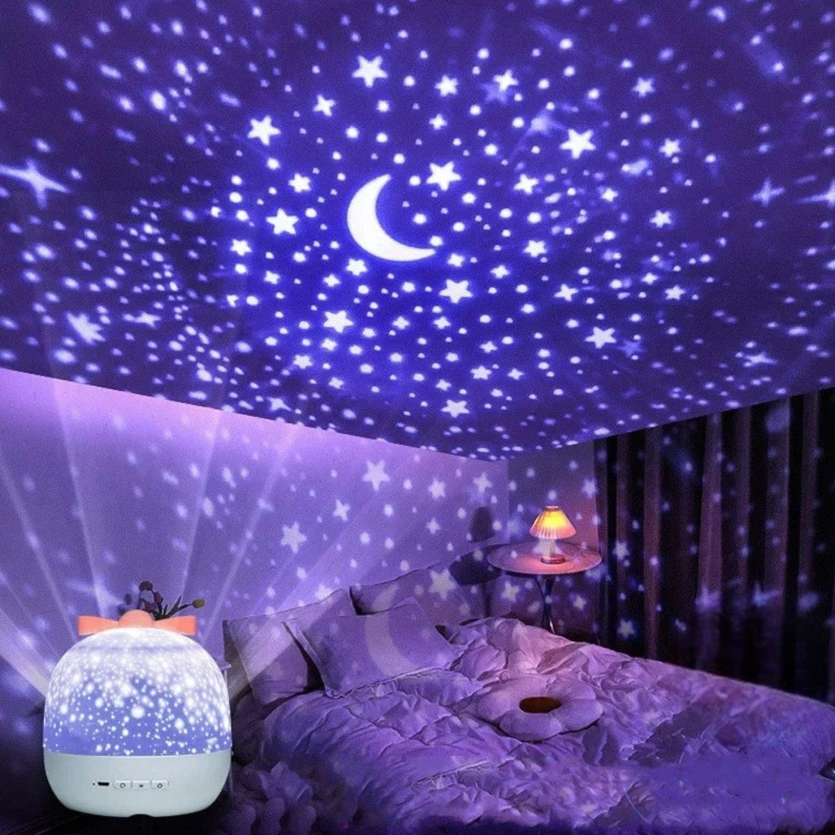 Veilleuse projection tournante